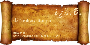 Énekes Barna névjegykártya